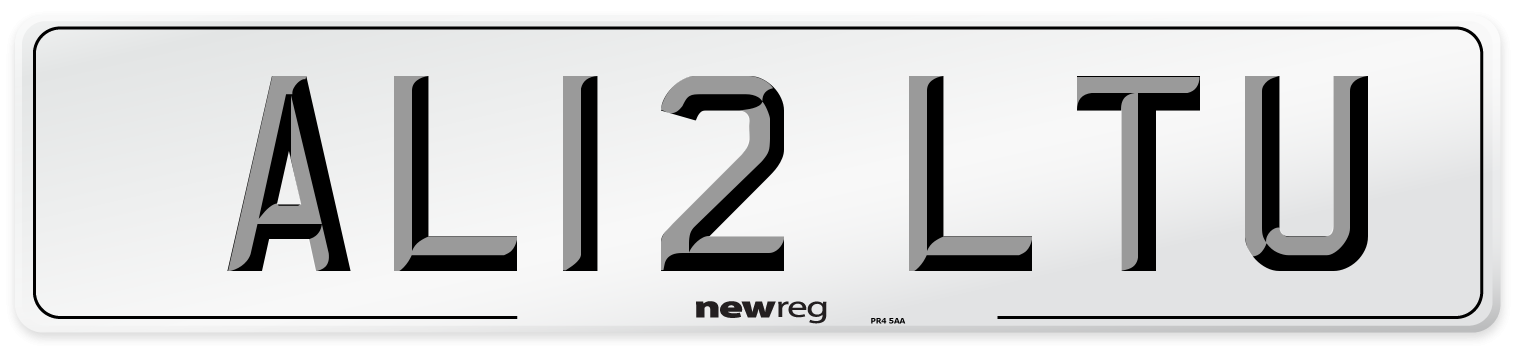 AL12 LTU Number Plate from New Reg